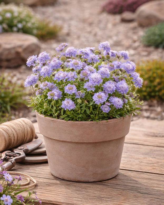 Scabiosa 'Blue Eyes'